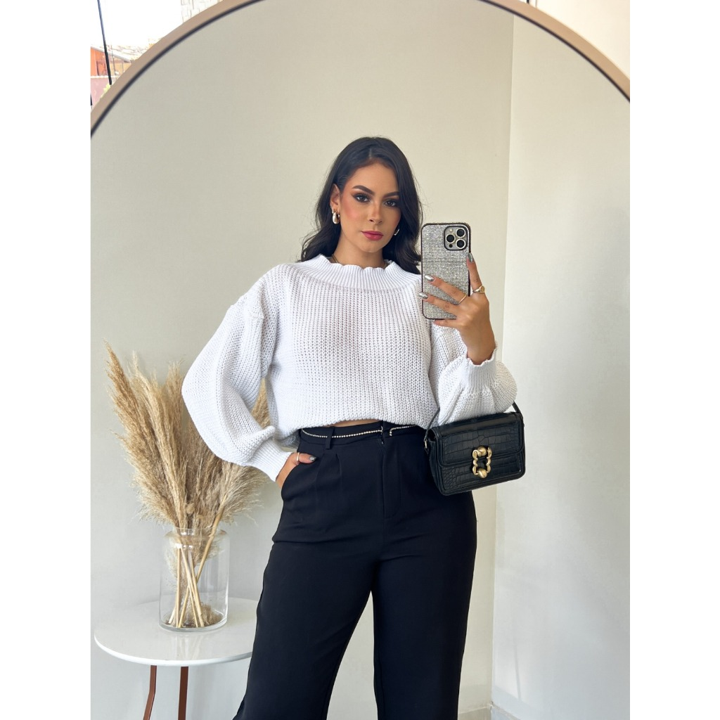 Blusa Feminina Tricot SELINE Inverno Elegante