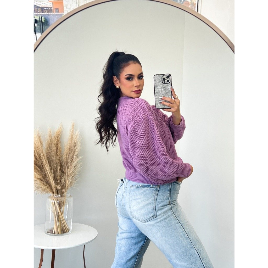 blusa de frio feminina casaco inverno trico tricot SELINE