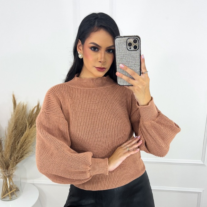 Blusa Feminina Tricot SELINE Inverno Elegante