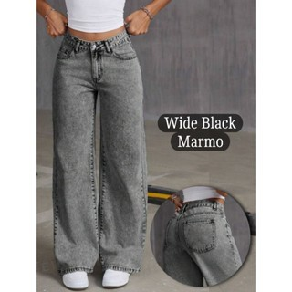 Calça Jeans Wide Leg Feminina Cintura Alta