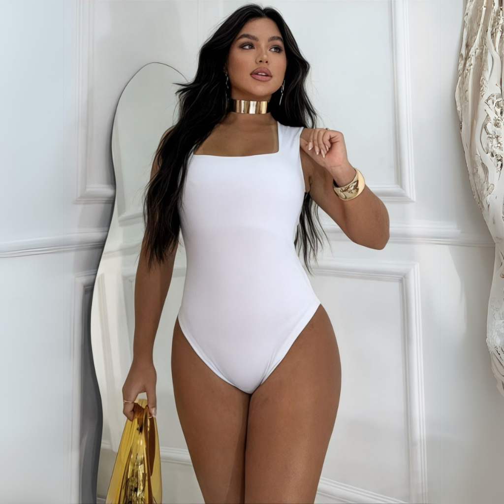 KIT 2 BODY FEMININO SUPLEX REGATA FORRO DUPLO PREMIUM